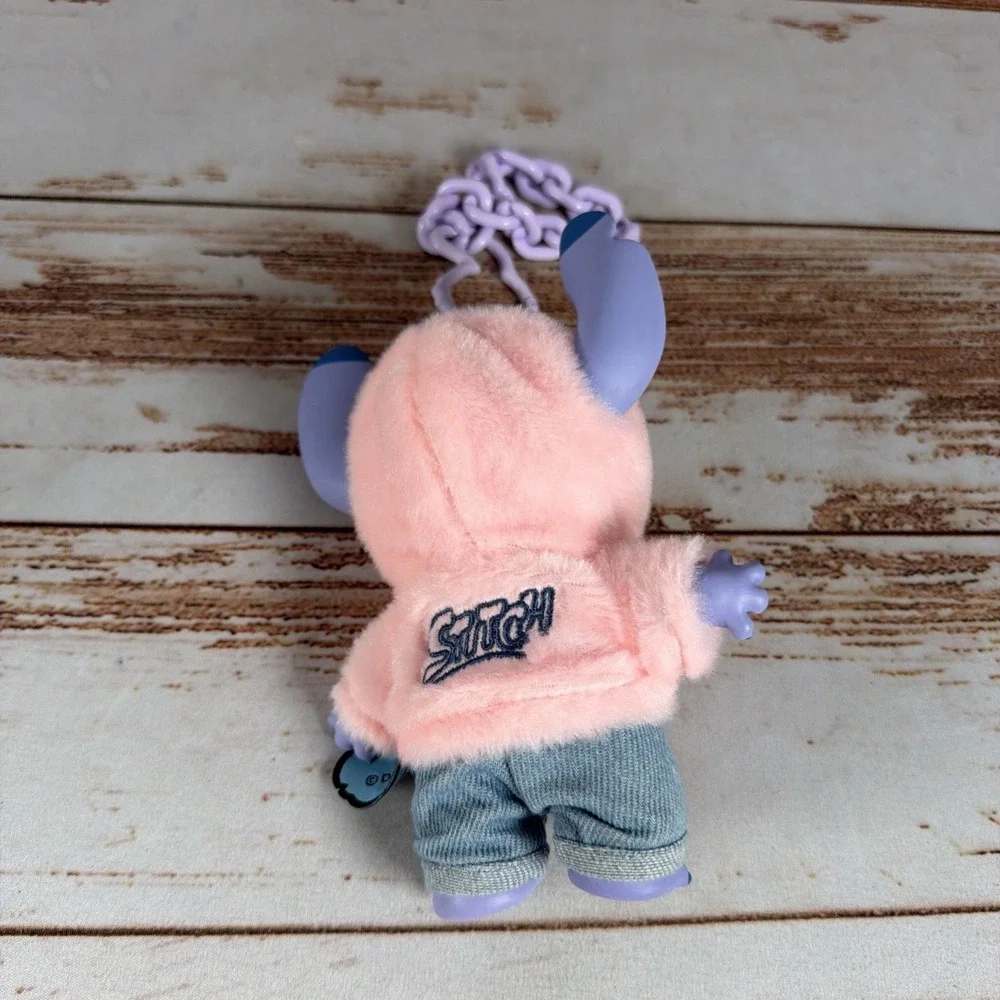 MINISO Disney Stitch Gen Z Street Pink Aloha Plush Keychain Figure 6.3 Inch